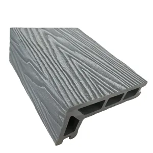 Platelage Wpc surface 3d plancher en bois extérieur platelage composite plancher wpc platelage creux pour escaliers