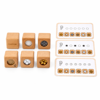 Blocs sonores en bois personnalisés Montessori avec cartes éducatives pour la reconnaissance auditive des tout-petits et la maternelle