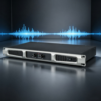 Amplificateur de puissance numérique professionnel 2 canaux classe D 1500W, sortie stéréo, montage en rack métallique pour systèmes audio surround