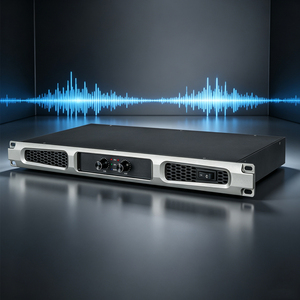 Amplificateur de puissance numérique professionnel 2 canaux classe D 1500W, sortie stéréo, montage en rack métallique pour systèmes audio surround - Product Image 1