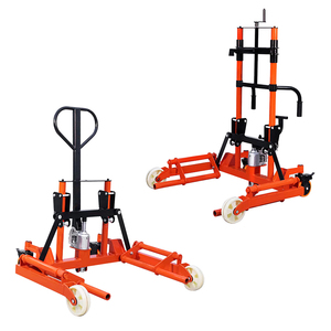 Carretilla elevadora hidráulica manual de altura ajustable, carro de neumático de doble rueda en cambiadores de neumáticos - Product Image 6