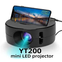 Mini Projecteur LED YT200 Smart Beam 100 Pouces 1080p pour Maison avec Lentille Personnalisée Lampe LCD Fonctionnalités Bluetooth WiFi 480p