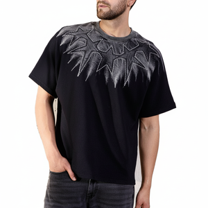 Producto caliente Unisex personalizado Technics manga corta algodón sostenible bordado impresión camiseta hombres de gran tamaño ropa de talla grande - Product Image 1