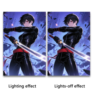 <span class=keywords><strong>Anime</strong></span> en la pared de fondo de la pared de la sala de estar decoración del hogar pinturas creativas acrílico LED pintura - Product Image 5