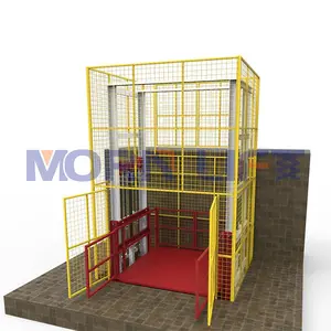 MORN CE approved hydraulic warehouse cage cargo lift platform for goods elevator
