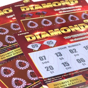 Custom Logo Full Color 280g Black-core <b>Paper</b> Winning Wholesale Lottery <b>Pattern</b> Printing Scratch Card Tickets - Product Image 3