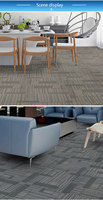 Tapis commercial tapis PVC dos polypropylène tapis 50*50cm peler et coller tapis carreaux sol pour bureau salon