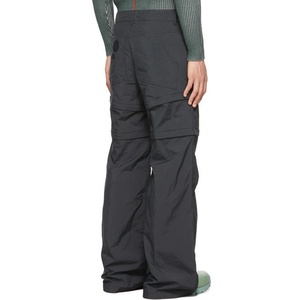 กางเกงไนลอนขาบานแบบถอดซิปได้ แปลงเป็นกางเกงขาสั้น ทรงหลวม สไตล์สตรีท ฮิปฮอป สีดำ กางเกงผู้ชายแบบสั่งทำ - Product Image 2