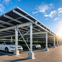 Structure de carport solaire en acier galvanisé à chaud de qualité commerciale, double emplacement, solution de stationnement photovoltaïque