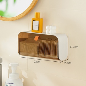 Caja de Almacenamiento de Cosméticos Multifuncional de Pared con Diseño Transparente de Múltiples Compartimentos - Product Image 2