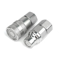 Raccord hydraulique forgé à dégagement rapide fileté, finition peinte, filetage NPT 1/2 pouce pour excavatrice et chargeuse