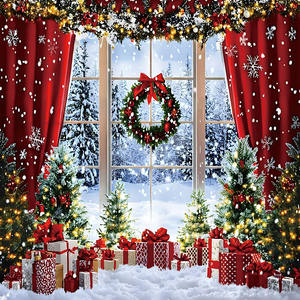 Toile de fond de la Sainte Nuit, scène de la Nativité de Noël, étoile de Bethléem, fond bleu ciel étoilé, bannière de fête de la naissance de Jésus personnalisable - Product Image 4