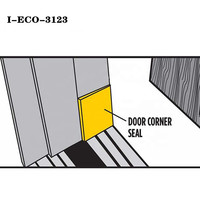 Joint d'angle de porte en forme de coin, bande d'étanchéité auto-adhésive en mousse PU pour cadre de porte et pare-draught