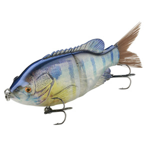 Cola de pelo de fibra de 2 secciones Bluegill Glide Bait Brush Tail 140mm <span class=keywords><strong>Sunfish</strong></span> Glide cebo de natación Topwater Lure - Product Image 6