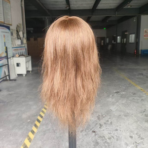 Mannequin de coiffure en cheveux humains de 16 pouces <span class=keywords><strong>pour</strong></span> hommes, poupée d'entraînement <span class=keywords><strong>pour</strong></span> barbier <span class=keywords><strong>pour</strong></span> pratiquer le coiffage, le tressage et la coupe - Product Image 6