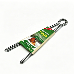 Piquets de tente en acier galvanisé en forme de A, robustes, <span class=keywords><strong>pour</strong></span> camping et auvent, fourniture d'usine OEM, diamètre de coupe 4mm-9mm, 17.5-30cm - Product Image 5