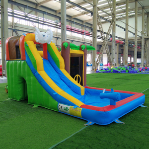 Winsun - Castillo Inflable Acuático de Buena Calidad con Certificación CE, Combinado con Tobogán, Parque Infantil Comercial, Material de PVC, Resistente al Fuego e Impermeable - Product Image 1