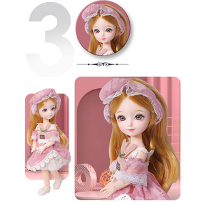 BJD-poupée oculaire de <span class=keywords><strong>maquillage</strong></span> pour filles, robe à la mode, 38 cm 12 pouces, 22 articulations mobiles, 31cm, collection 1/6 - Product Image 3