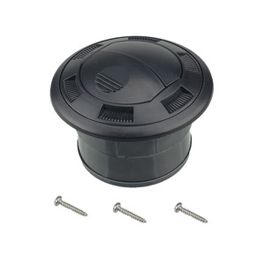 <b>Black</b> Round Air <b>Vent</b> For RV Bus Vehicle Interior Accessories 100 75mm With Fixed Screws - Product Image 3