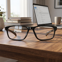 Lunettes de sport polarisées bifocales à monture intégrale TR90 carrées avec logo personnalisé, revêtements HMC AR, verres TAC transparents hydrofuges anti-lumière bleue