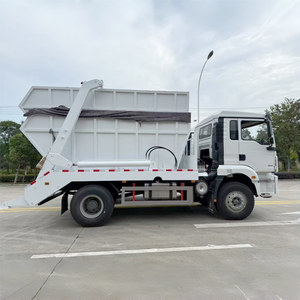 Camión de Basura con Brazo Giratorio SHACMAN Chino de Alta Calidad |   Transportador de Contenedores y Contenedores Pequeños con Sistema de Elevación Hidráulico de Brazo Oscilante de 15T - Product Image 3
