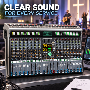 Konsol Pencampur Audio Profesional 16 Kanal Digital dengan 99 Efek DSP untuk Studio Rekaman, <span class=keywords><strong>DJ</strong></span>, dan Panggung Live - Product Image 4