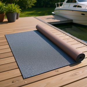 Alfombra Gris de TPR Impermeable para Exteriores de 6 Pies x 29.5 Pies, Alfombra Marina Antideslizante para Barcos, Patios, Terrazas, Uso Interior y Exterior - Product Image 2