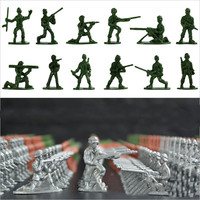 Juego de Juguetes de Plástico de Figuras Militares de la Segunda Guerra Mundial, 100 Piezas, para Niños