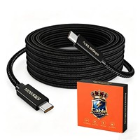 Câble USB-C vers USB-C en nylon tressé avec transfert de données USB3.2 Gen2 PD100W 20 Gbps pour ordinateurs, téléphones mobiles, appareils photo et scanners