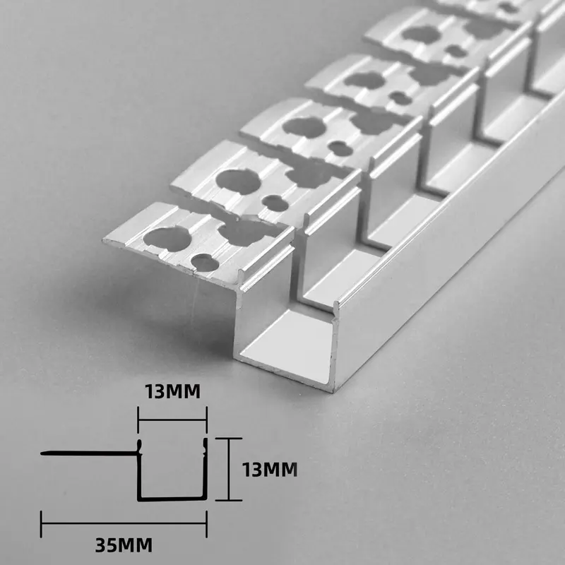 建築照明に使用される調整可能な柔軟な埋め込み式LEDストリップライトアルミニウムプロファイル