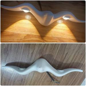 Lámpara de pared estilo nórdico con forma de gaviota en blanco y negro, adecuada para jardines, pasillos, salas. - Product Image 4