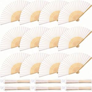 Abanico Plegable de Bambú Tallado a Mano, Estilo Arte Popular, Abanico Decorativo con Diseño Pintado, Regalo de Boda, Regalo Empresarial - Product Image 3