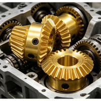 HYX Brass Bevel Gear Custom Processing Module 0.5 90° Non-standard Mechanical Gear Parts