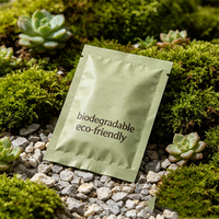 Sachet d'emballage personnalisé à scellage latéral, petit échantillon pour poudre de soin, gommage, sel de bain, échantillon cosmétique