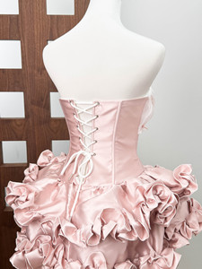 Abito <span class=keywords><strong>Nero</strong></span> Casual di Lusso Leggero con Design Dolce, Fiocco <span class=keywords><strong>Sensuale</strong></span>, Pieghe a Lisca di Pesce, Bordi Naturali e Vita Senza Spalline - Product Image 6