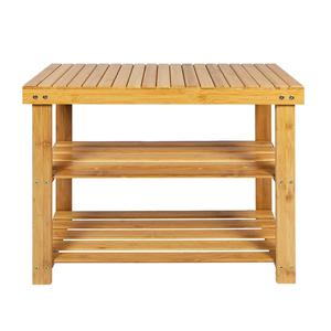 Ideale 3 ripiani scarpiera in bambù panca portaoggetti per hall, bagno, soggiorno, corridoio - Product Image 3