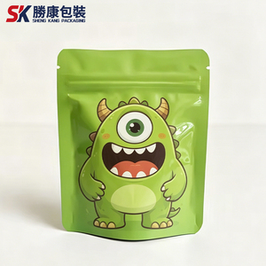 custom logo 3.5g Polyester Film Stand Up Pouch Resealable Zipper Storage Packaging <b>Bag</b> - Product Image 1