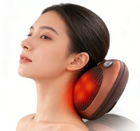 Coussin de massage électrique Shiatsu chauffant pour le bas du dos, vibrant et pétrissant, pour la relaxation à la maison et en voiture, pour le cou
