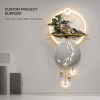 Panneau mural LED en porcelaine cristalline « Pine des Montagnes Orientales » pour entrée, salon, bureau et intérieurs d'inspiration zen