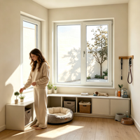 Fenêtre à battant en PVC entièrement étanche et anti-moisissure pour sous-sol souterrain, sans rouille, fenêtre sur mesure