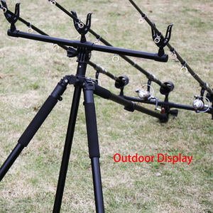Soporte de Trípode Plegable Ultracompacto de Aleación de Aluminio Negro JSFUN para Cañas de Pescar - Product Image 3