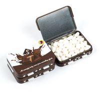 Mini savon à charnière en métal, conteneur de bonbons à la menthe, résistant aux enfants, petite boîte carrée en fer blanc, vente en gros