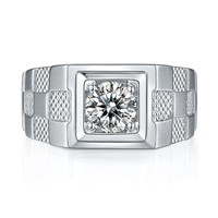 Anel de prata esterlina 925, anéis de noivado d moissanite diamante simples anel de casamento masculino joias de prata