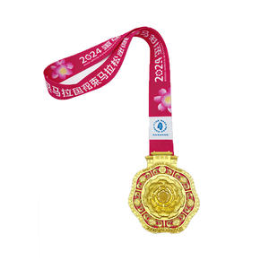 Medaglia per Sfida Ciclistica Aziendale - Design 3D Bicicletta in Lega di Zinco con Logo Personalizzato, Stampa in Rilievo Fiore/Piramide/Angelo/Laurea per Dipendenti - Product Image 2