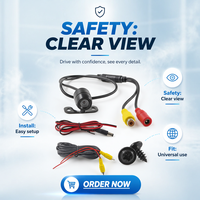 Usine Navigation Voiture Inversion Aide Grand Angle Étanche HD Caméra Externe AV Tête pour Avant Arrière Vue Cheveux Raides