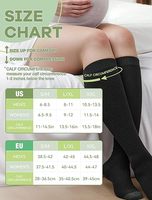 KT239 Chaussettes de compression graduées en viscose de bambou personnalisées pour femmes enceintes Chaussettes antidérapantes à hauteur du genou 15-20 MmHg