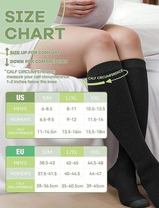 ถุงเท้ารัดกล้ามเนื้อเยื่อไม้ไผ่สำหรับสตรีตั้งครรภ์15-20 mmHg ถุงเท้ายาวกันลื่นออกแบบได้ตาม KT239 - Product Image 5