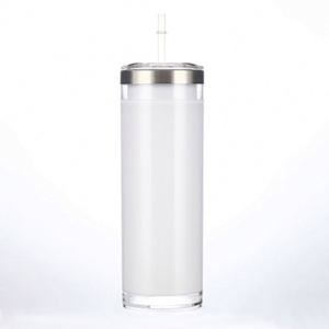 Offre Spéciale – Gobelet Isotherme en Acier Inoxydable 20oz pour Sublimation, Design Moderne Pailleté, Couvercle Effet Boule à Neige, Paille Incluse – Cadeaux Écologiques - Product Image 3