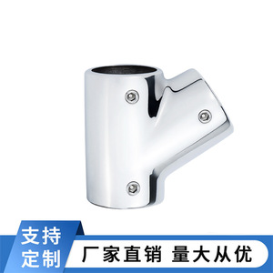 Raccord en T droit en acier inoxydable 316 poli miroir à 60 degrés, épaissi, pour applications marines, type générique - Product Image 1