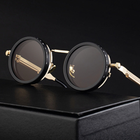 Partagas Rétro de Créateur Personnalisé Logo Rond ND Rotatif Ajustable Polarisé Conduite UV400 Lunettes de Soleil pour Hommes